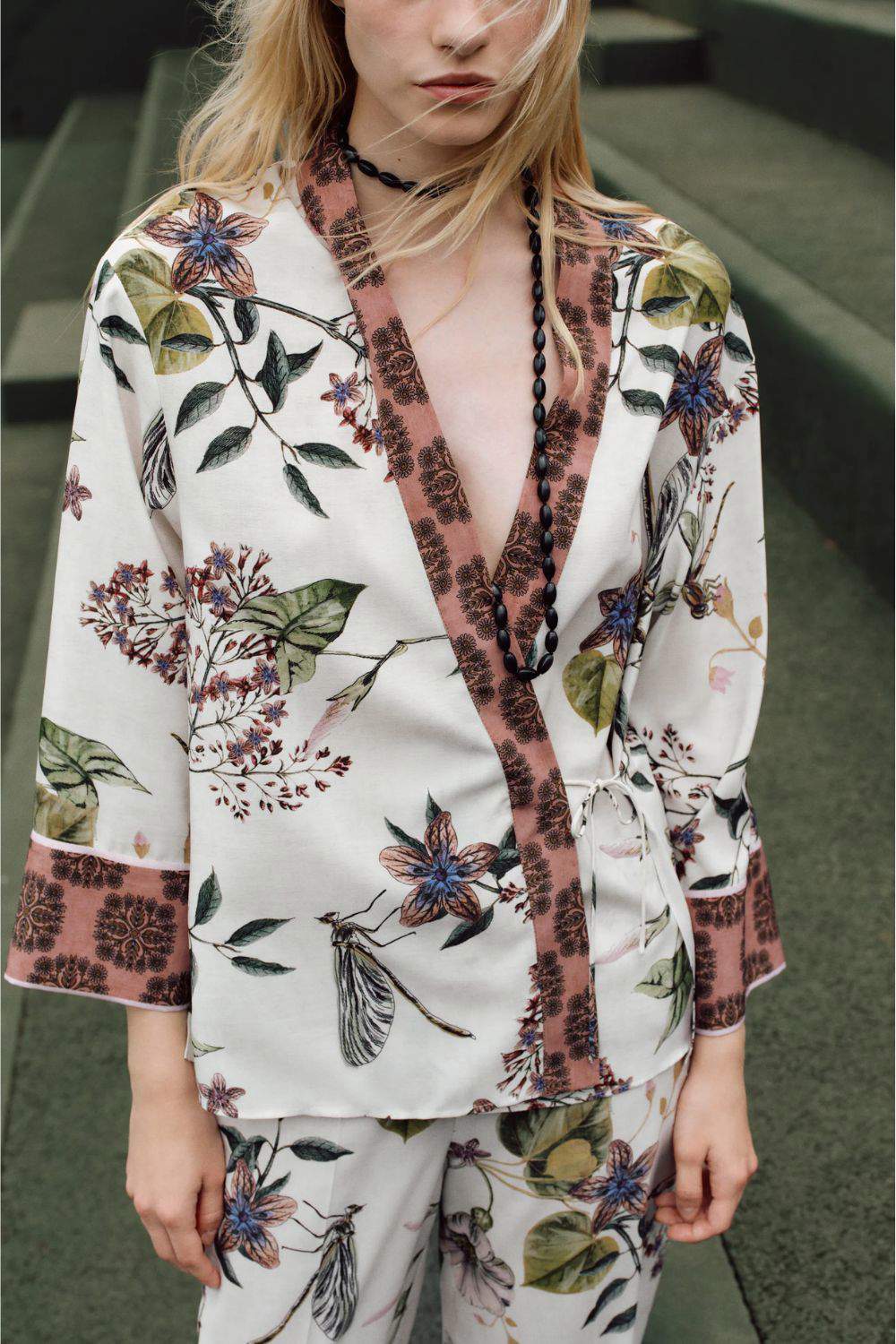 Camisa kimono estampado