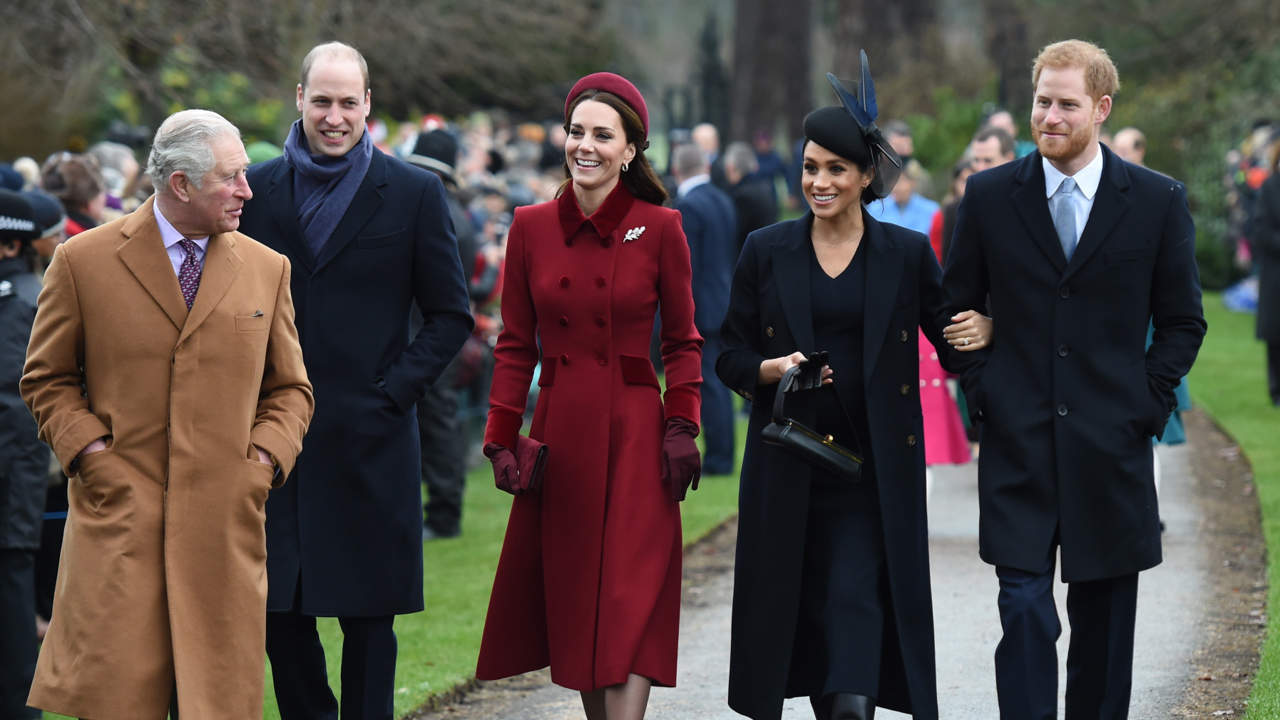 Carlos, Harry, Guillermo, Meghan y Kate