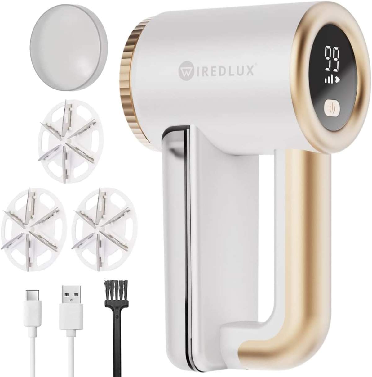  WiredLux - Quitapelusas Eléctrico Recargable para Ropa y Muebles