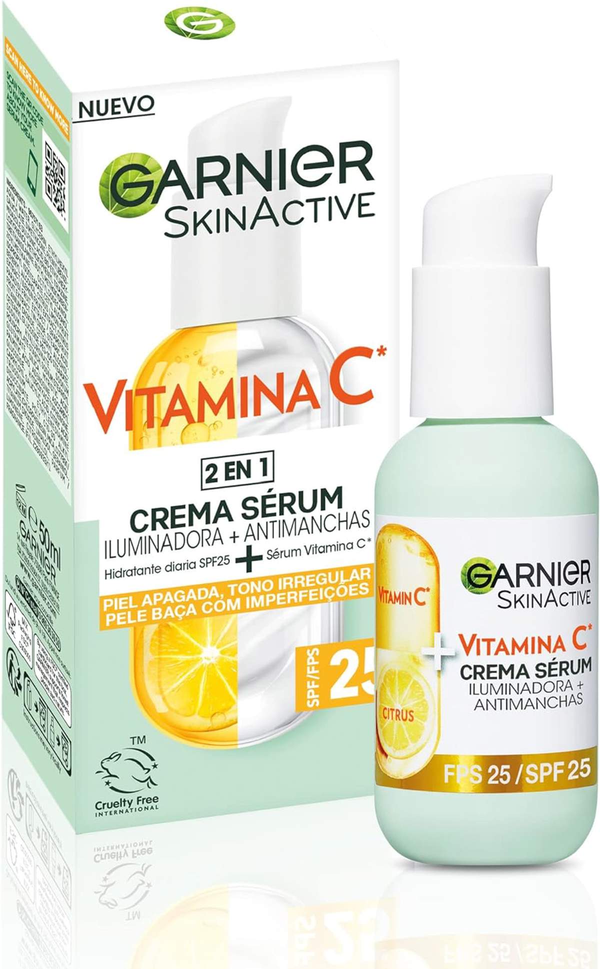 Garnier, sérum Vitamina C iluminador y antimanchas 2 en 1