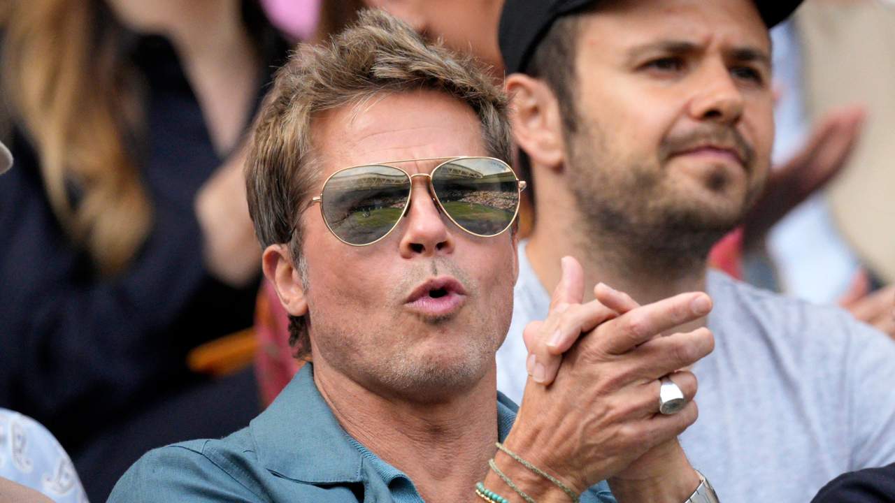 Brad Pitt en la final de Wimbledon.