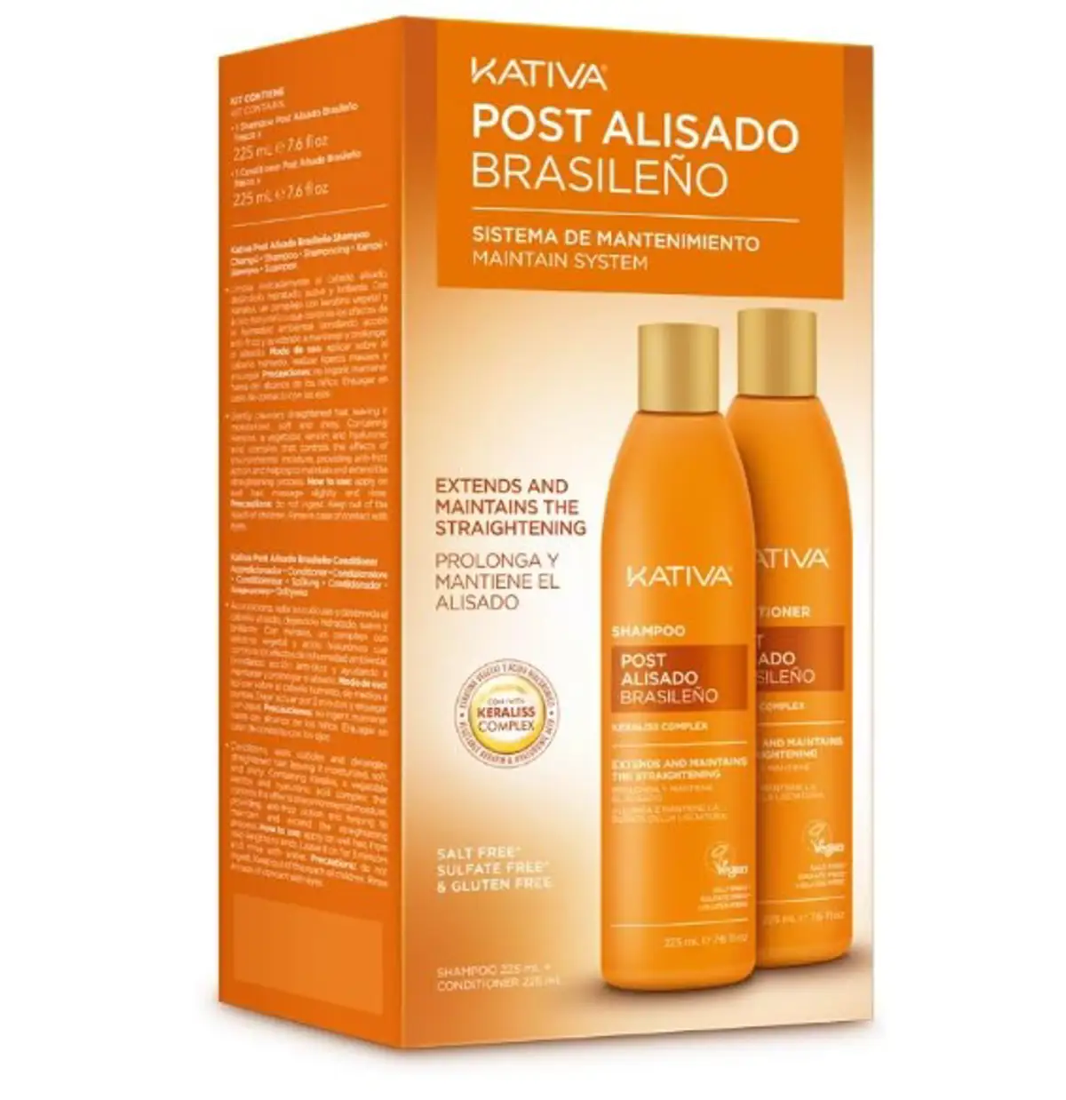  Kativa Kit de Mantenimiento Post Alisado 2 Unidades