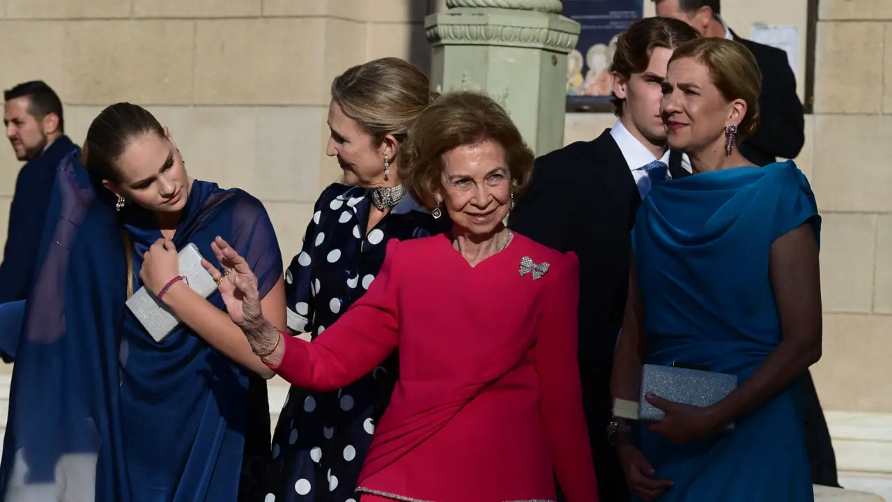 Infanta Cristina, Miguel e Irene Urdangarin, reina Sofía e Infanta Elena