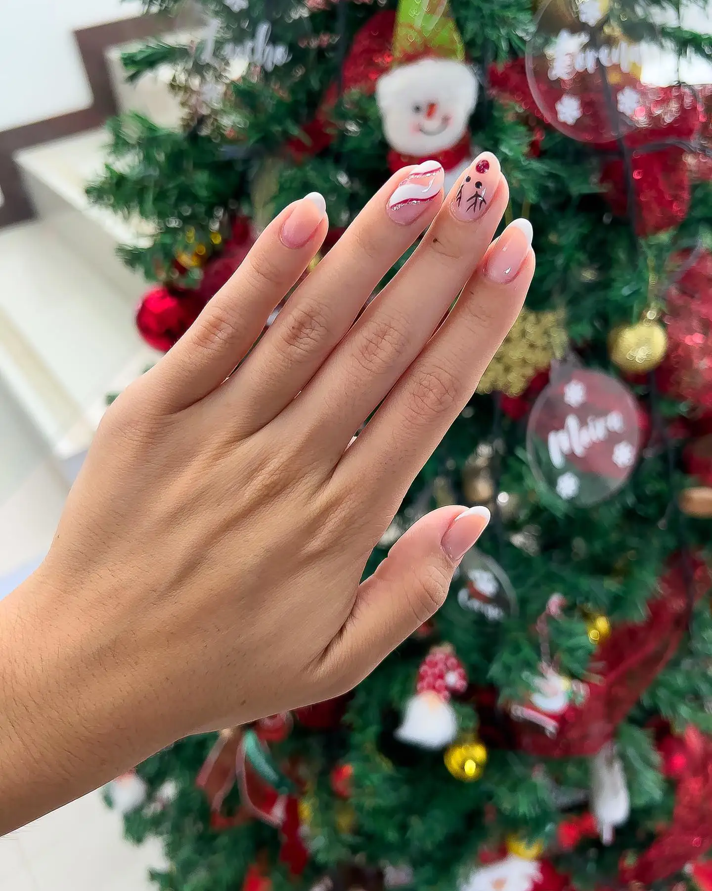 Uñas navideñas con renos