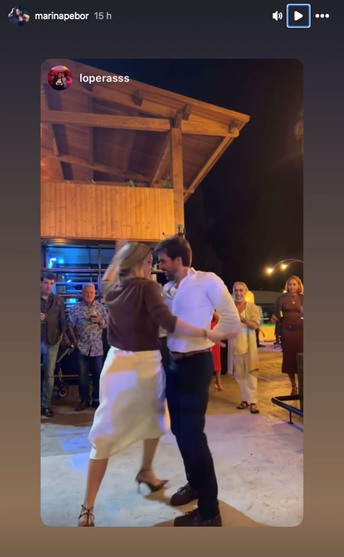 Marina y Pepe Flores bailando