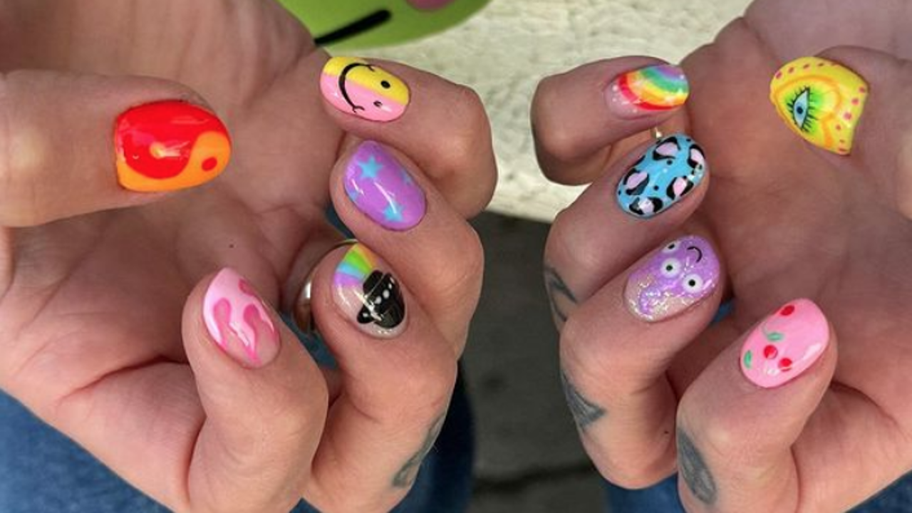 Uñas divertidas y coloridas