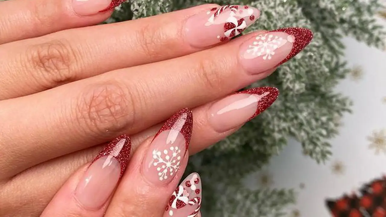 uñas navidad