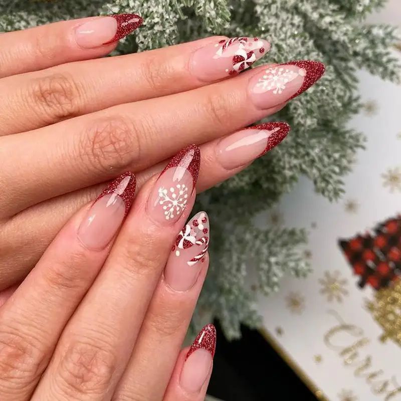 uñas navidad