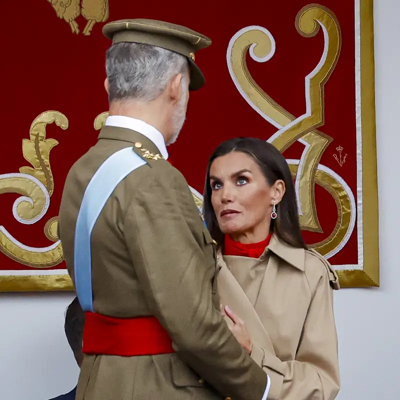 El enfado de la reina Letizia que empaño el Día de la hispanidad ante la mirada atónita de Felipe y su hija Leonor