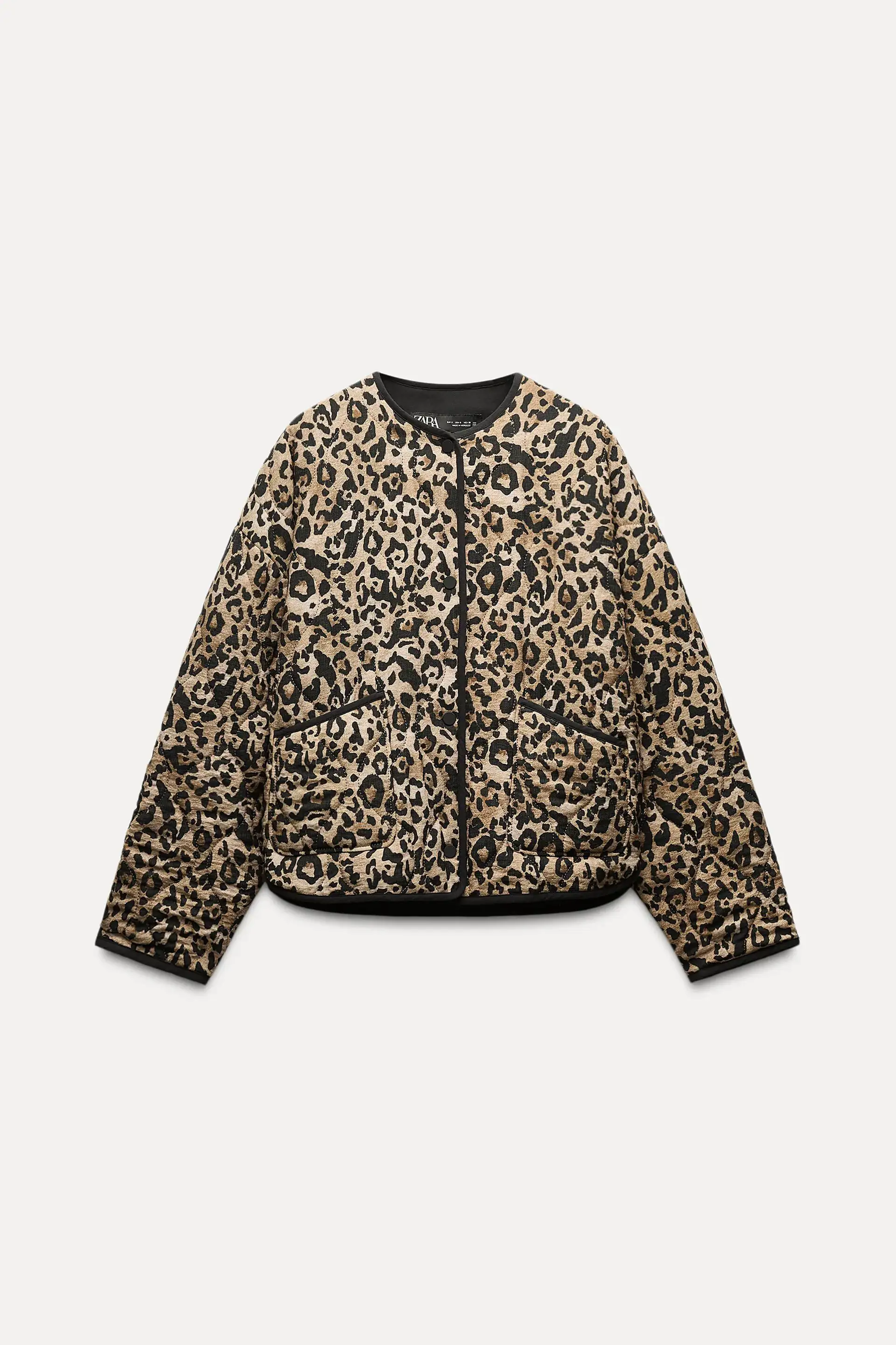 Chaqueta acolchada animal print