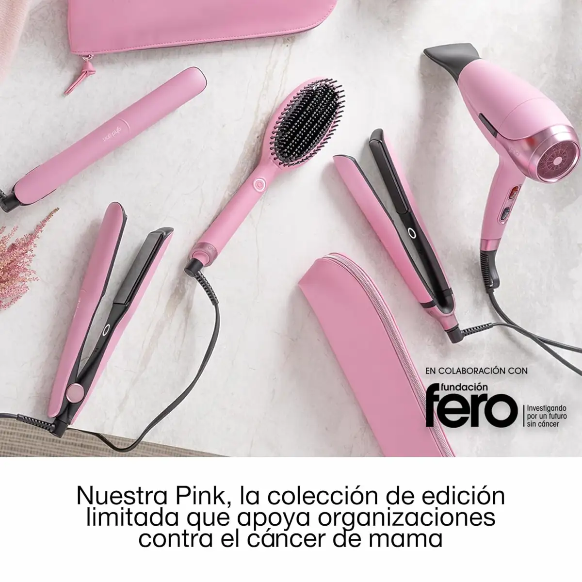 ghd gold pink, colección solidaria cáncer de mama.