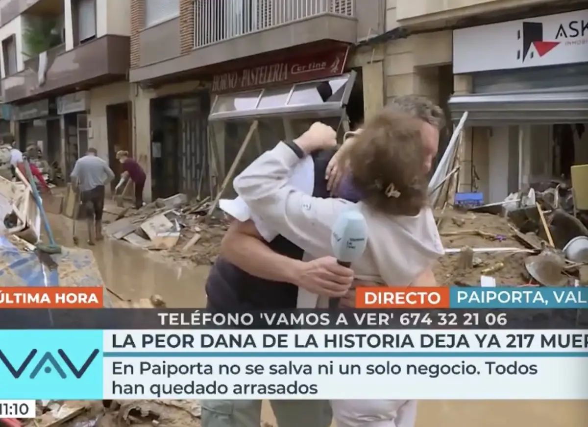 El abrazo de Ana Rosa y Joaquín Prat