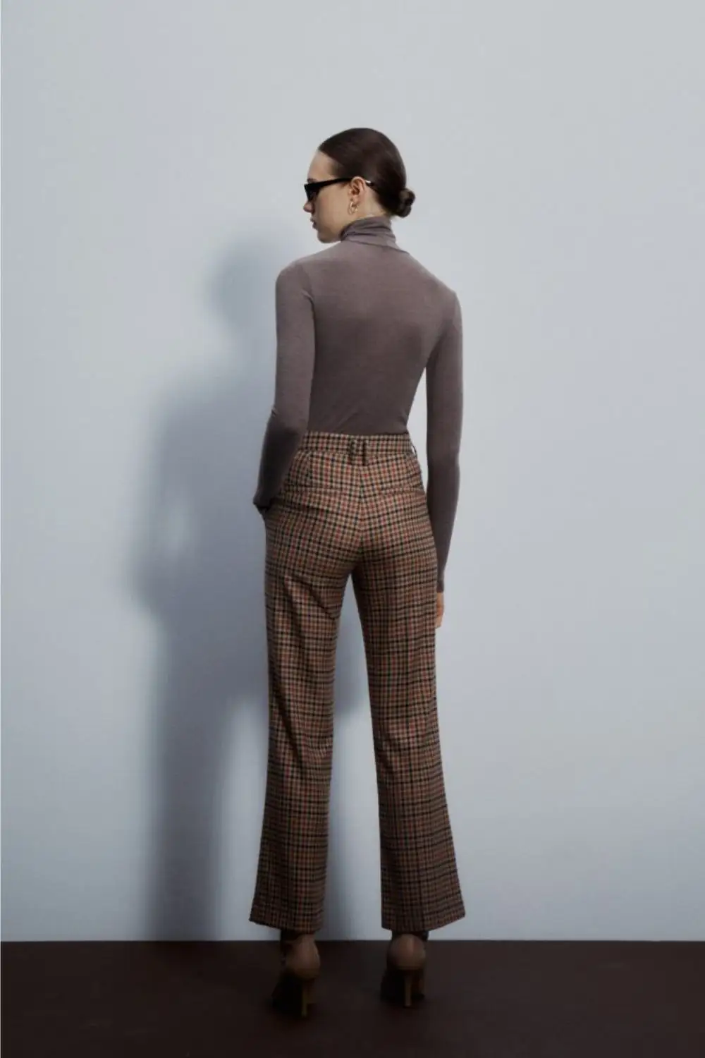 Pantalón de traje de cuadros