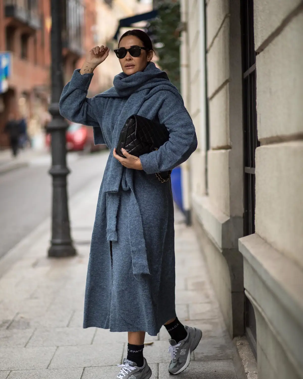 Vicky Martín Berrocal con un vestido de punto