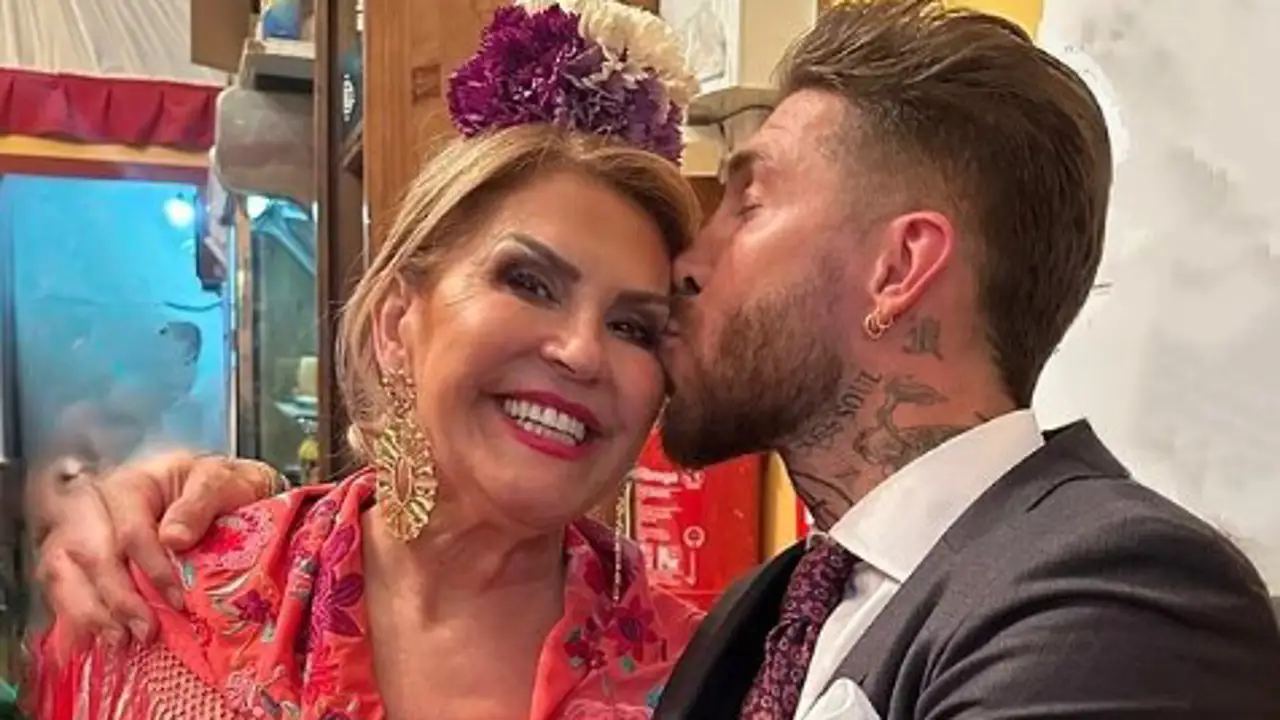 Sergio Ramos y su madre