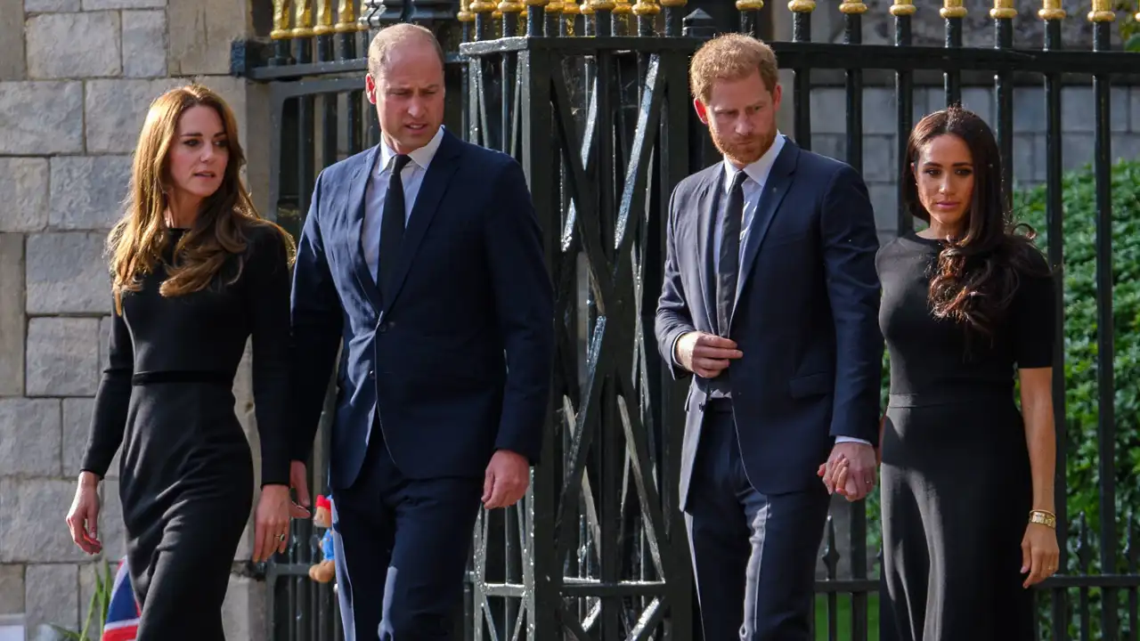 Guillermo, Kate Middleton, Harry y Meghan Markle