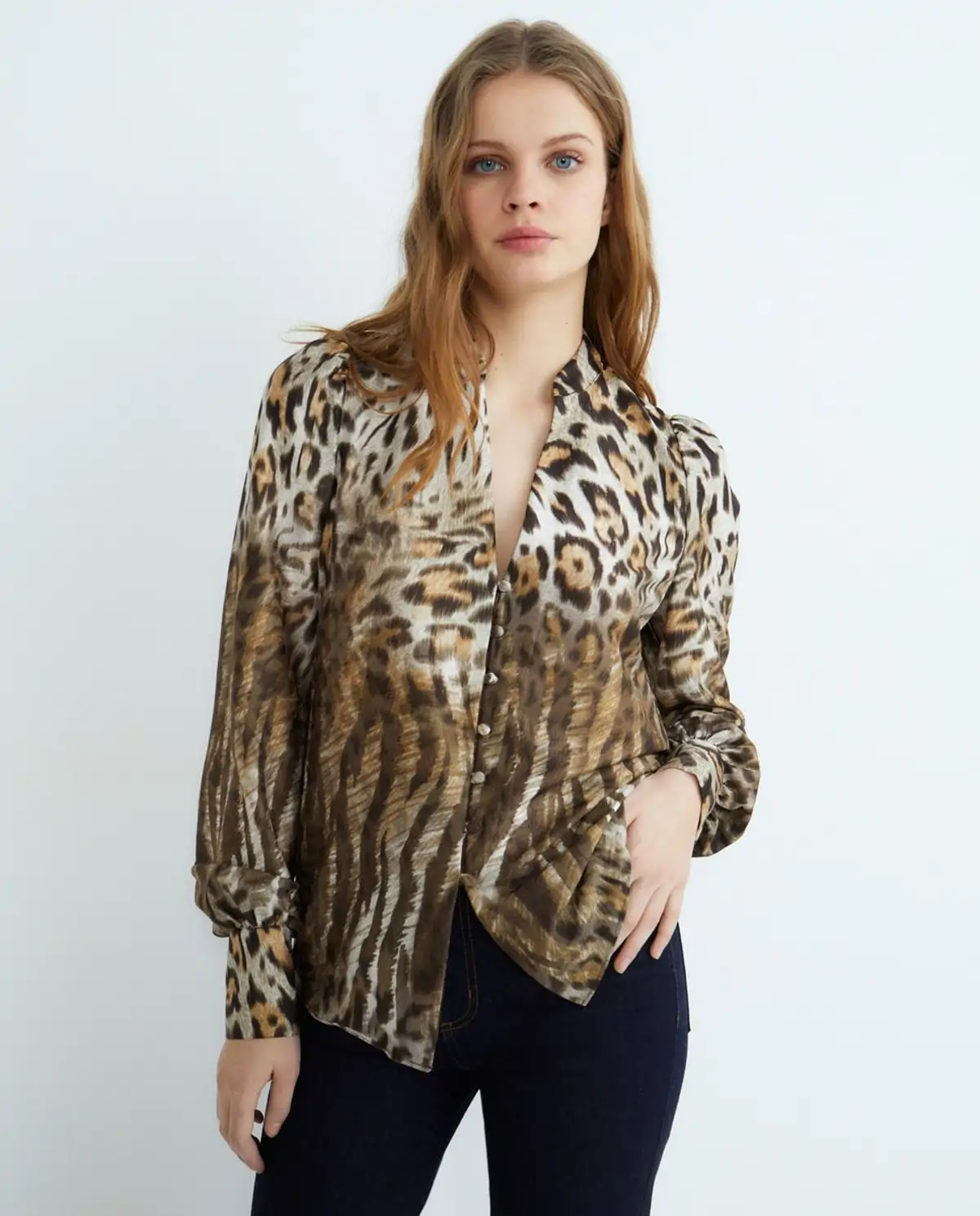 Blusa de leopardo de El Corte Inglés