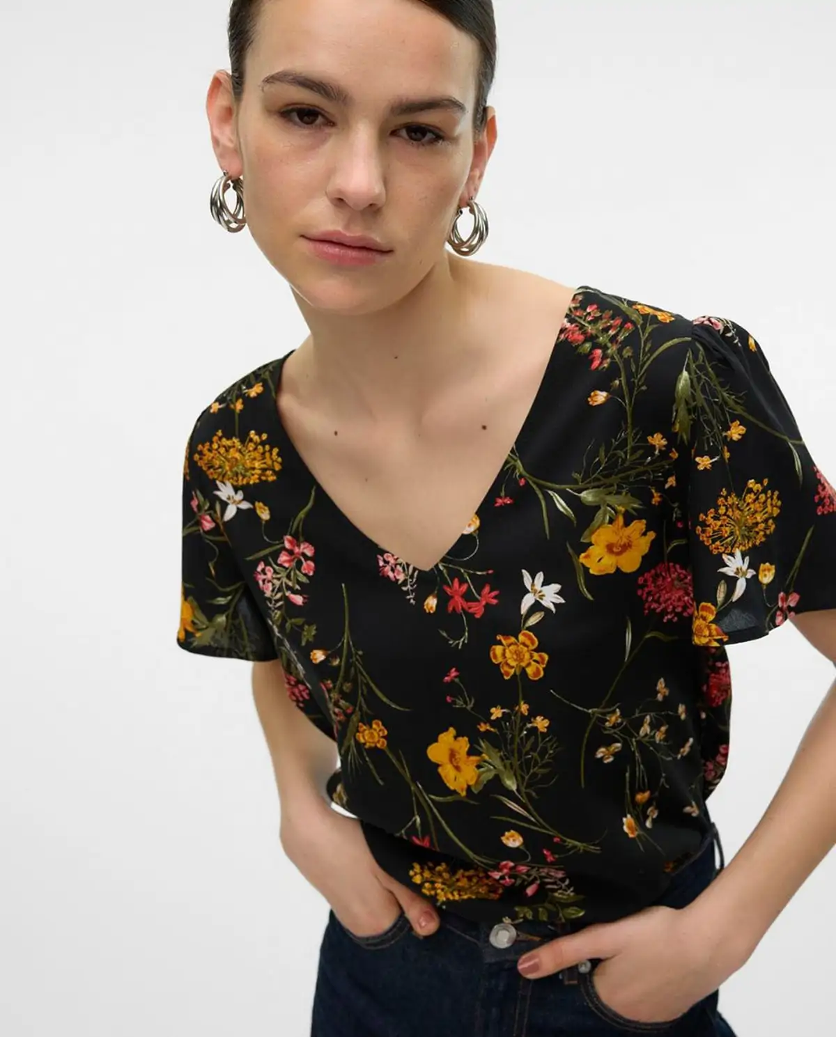 Blusa de manga corta de El Corte Inglés