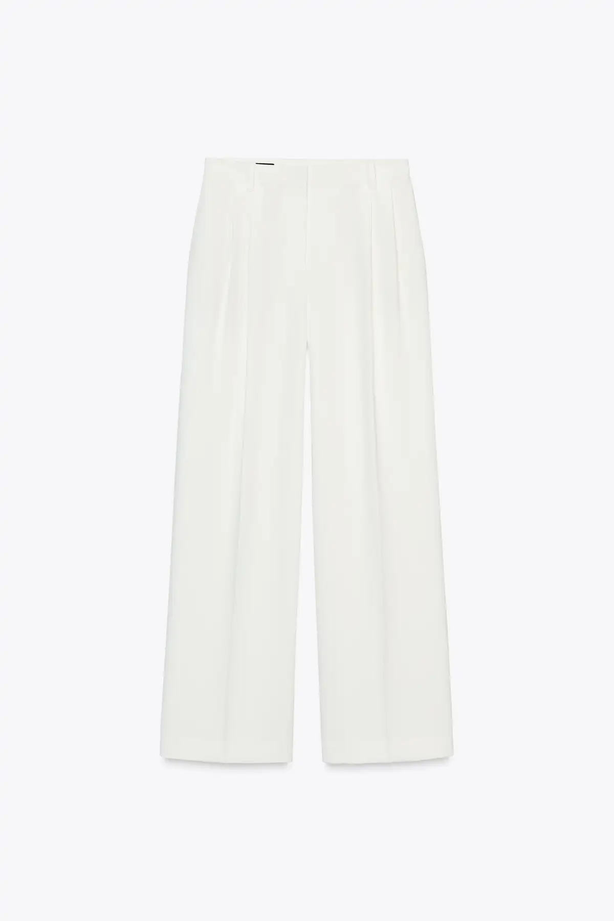 Pantalones blancos Zara ancho pinzas