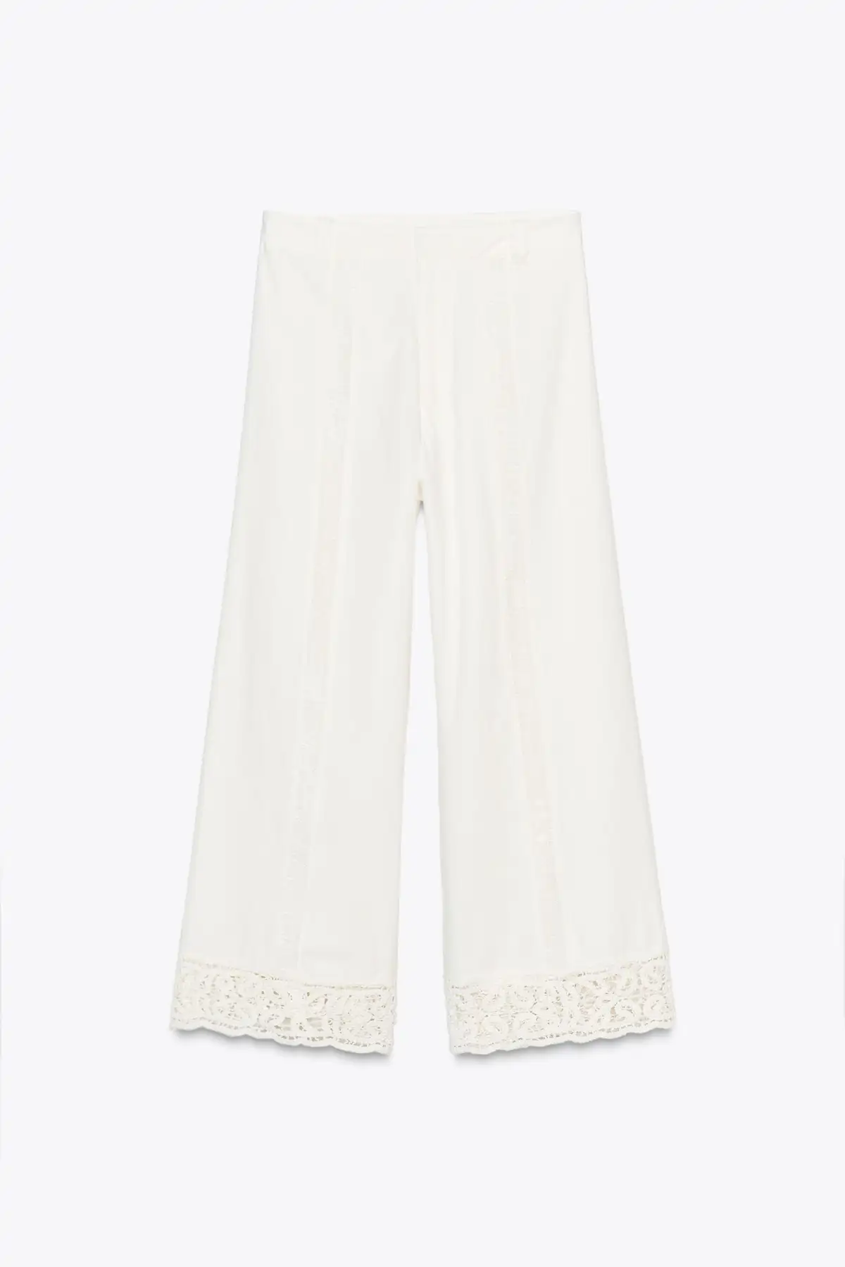 Pantalones blancos Zara crochet ZW Collection