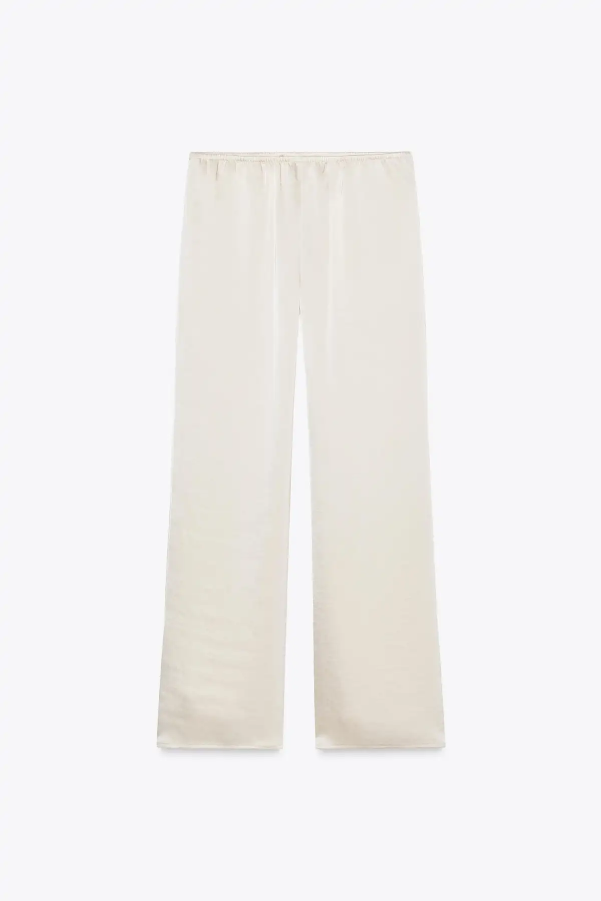 Pantalones blancos Zara  pijamero satinado