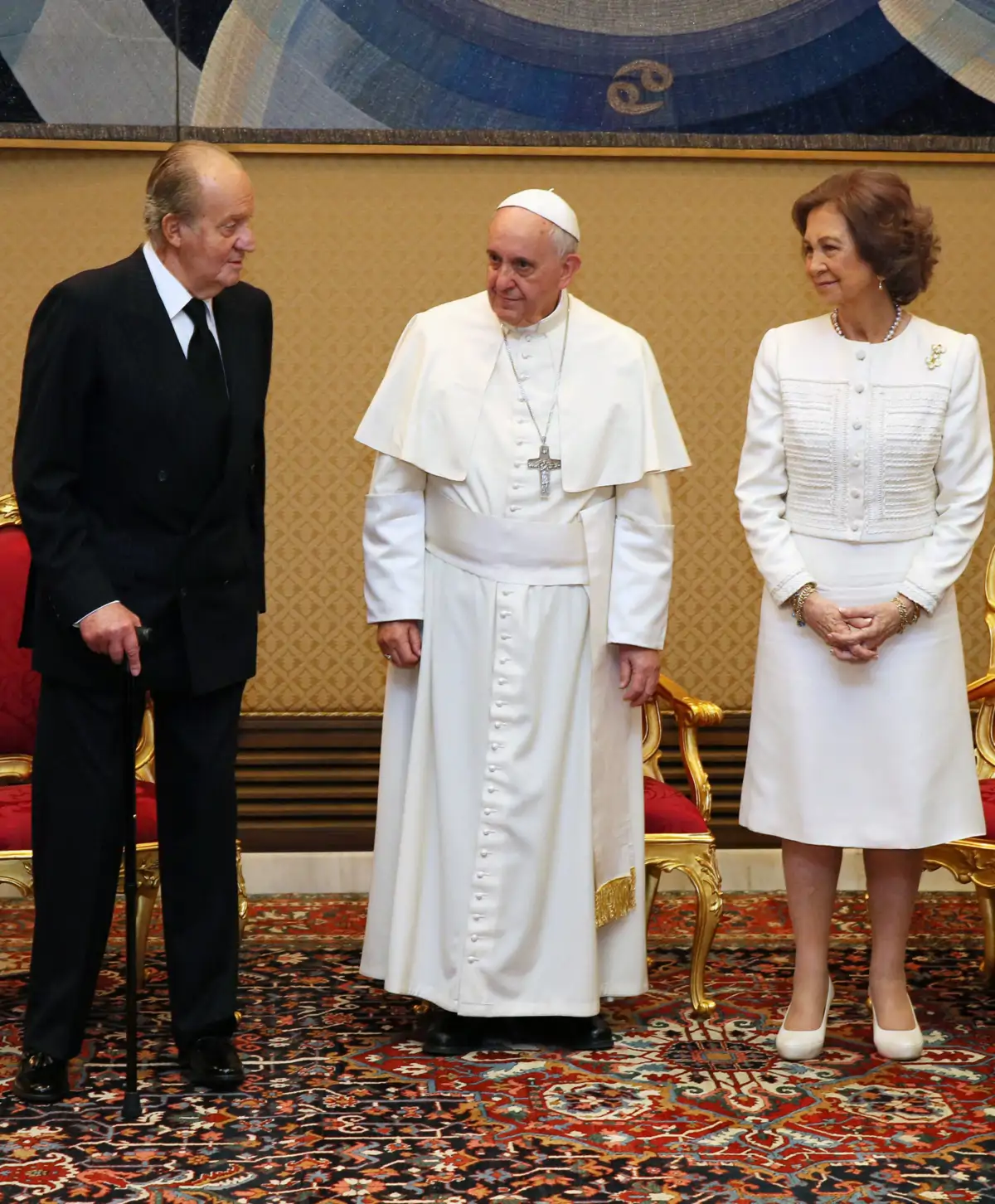 Juan Carlos y Sofía y papa Francisco