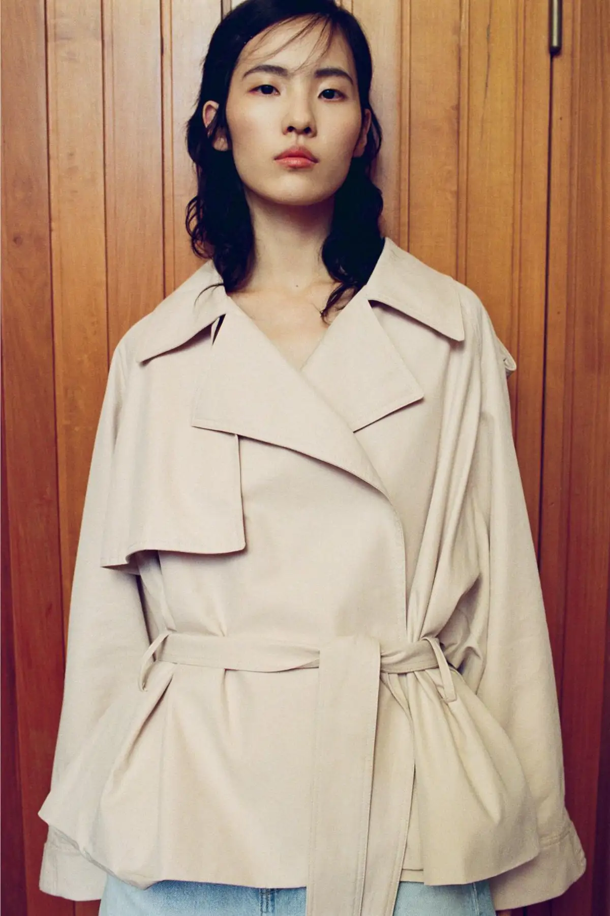 SHORT TRENCH COAT WITH BELT