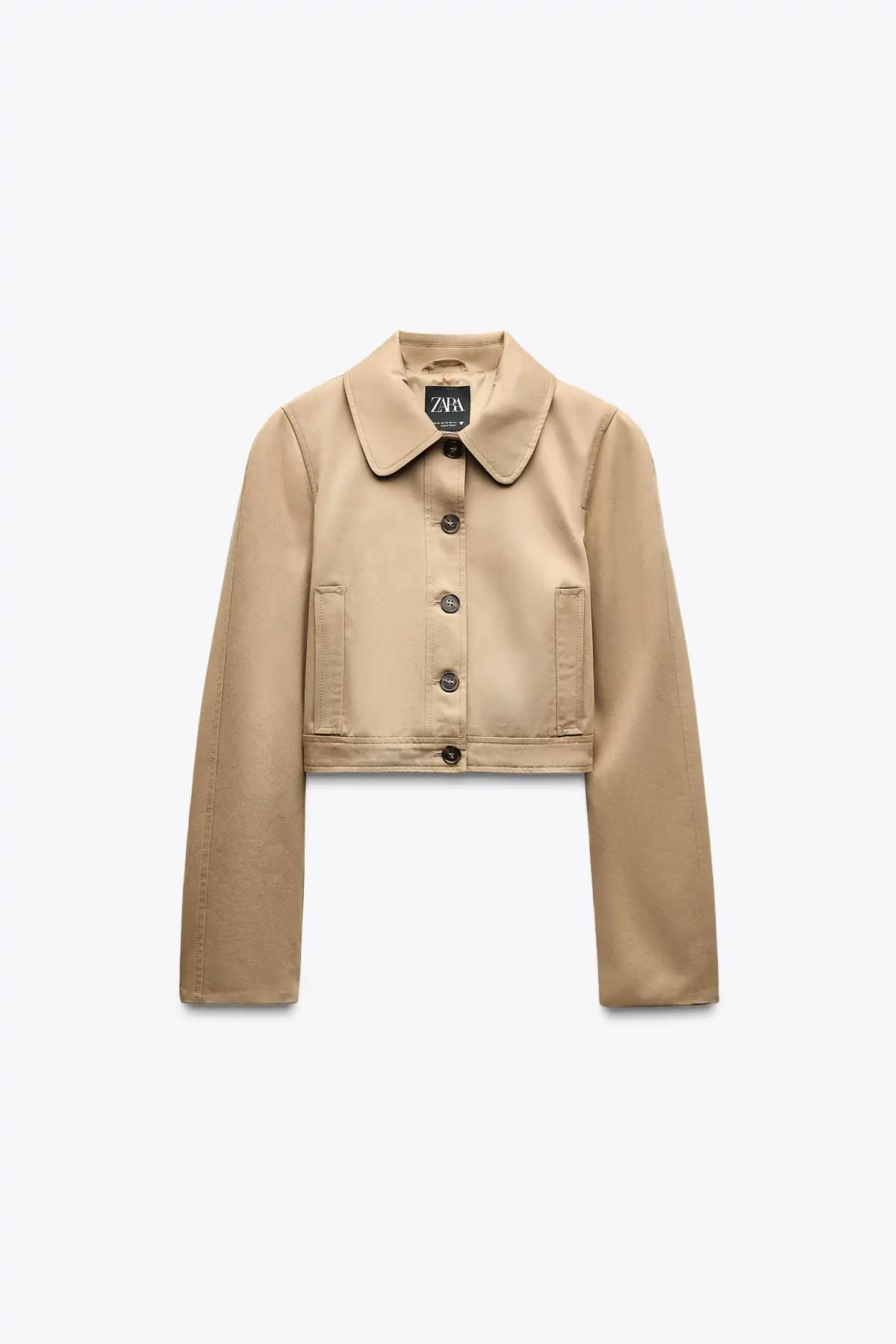 Semana santa chaquetas cortas Zara TRENCH CORTO CAMISERO