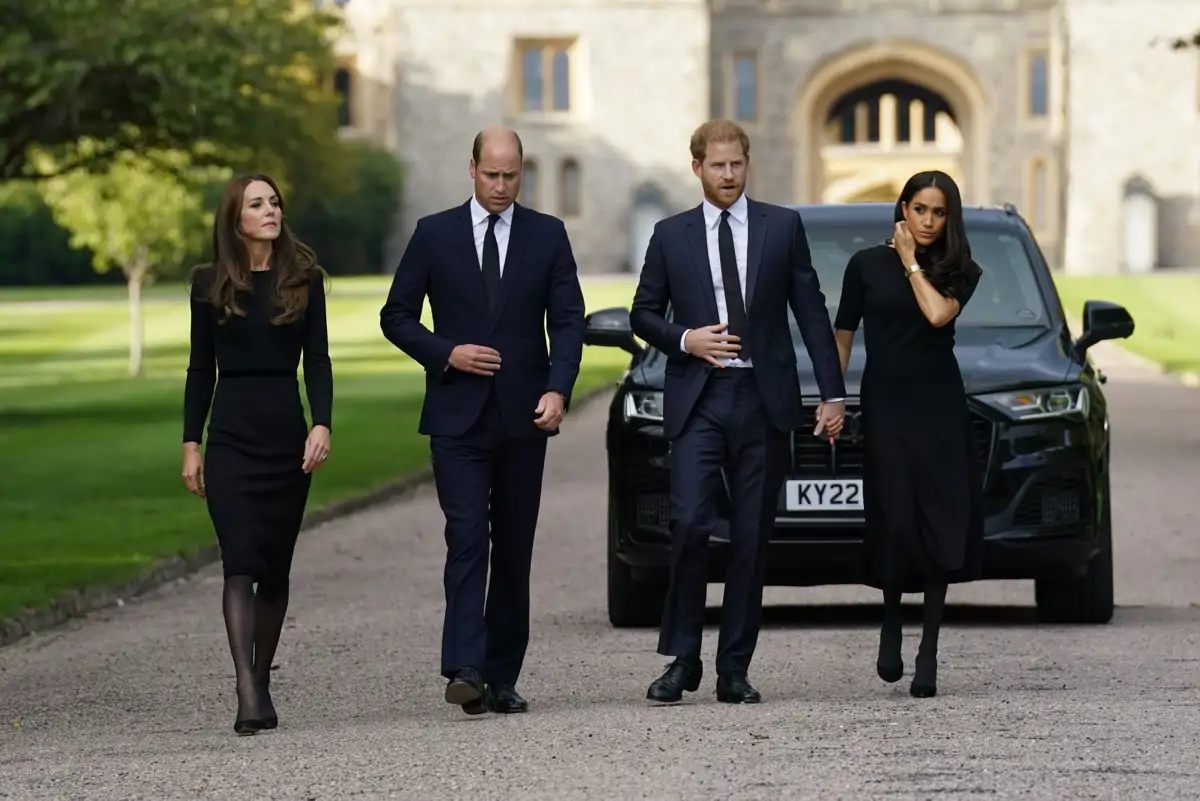 Meghan, Kate, Guillermo y Harry