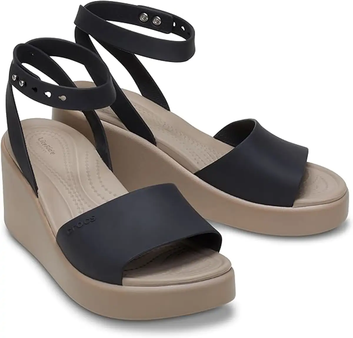 Crocs Brooklyn-Cuña con Correa de Tobillo