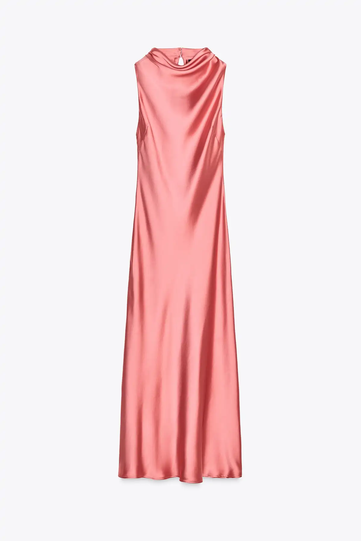 VESTIDO SATEN ZARA VERANO MIDI SATINADO 3