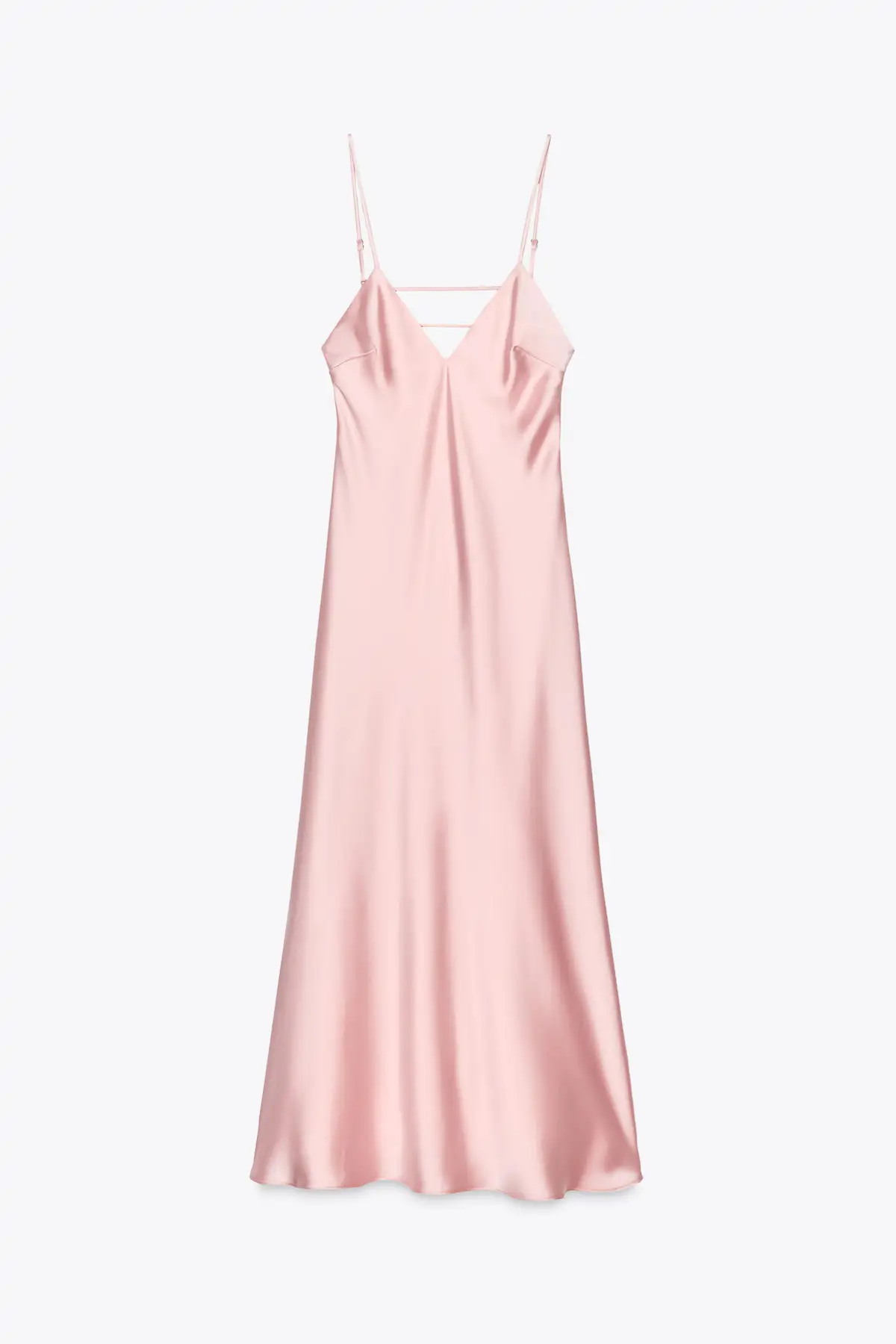VESTIDO SATEN ZARA VERANO MIDI SATINADO
