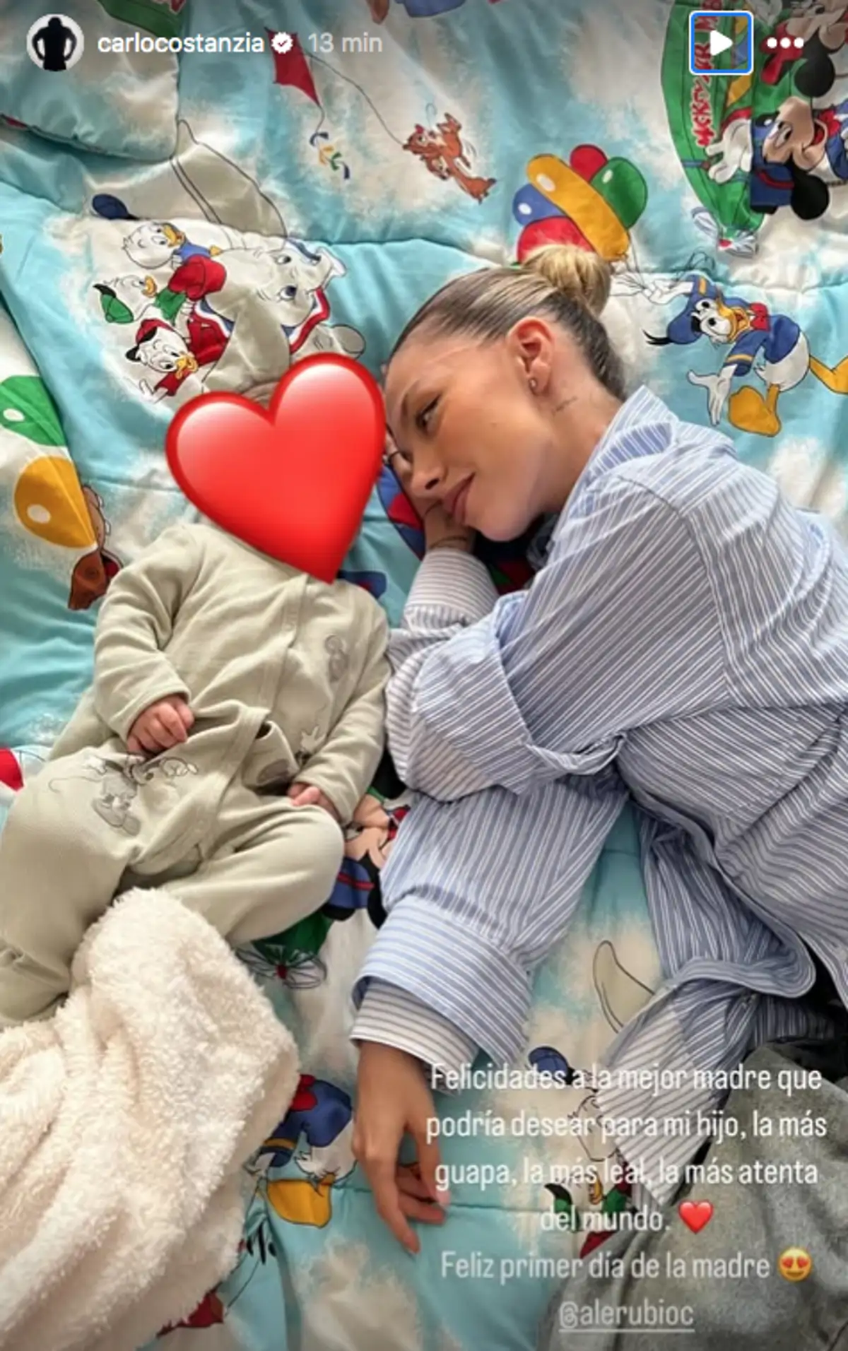 Alejandra Rubio y su hijo