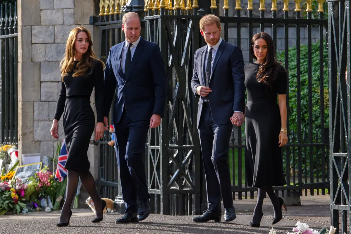 Kate, Guillermo, Harry y Meghan 