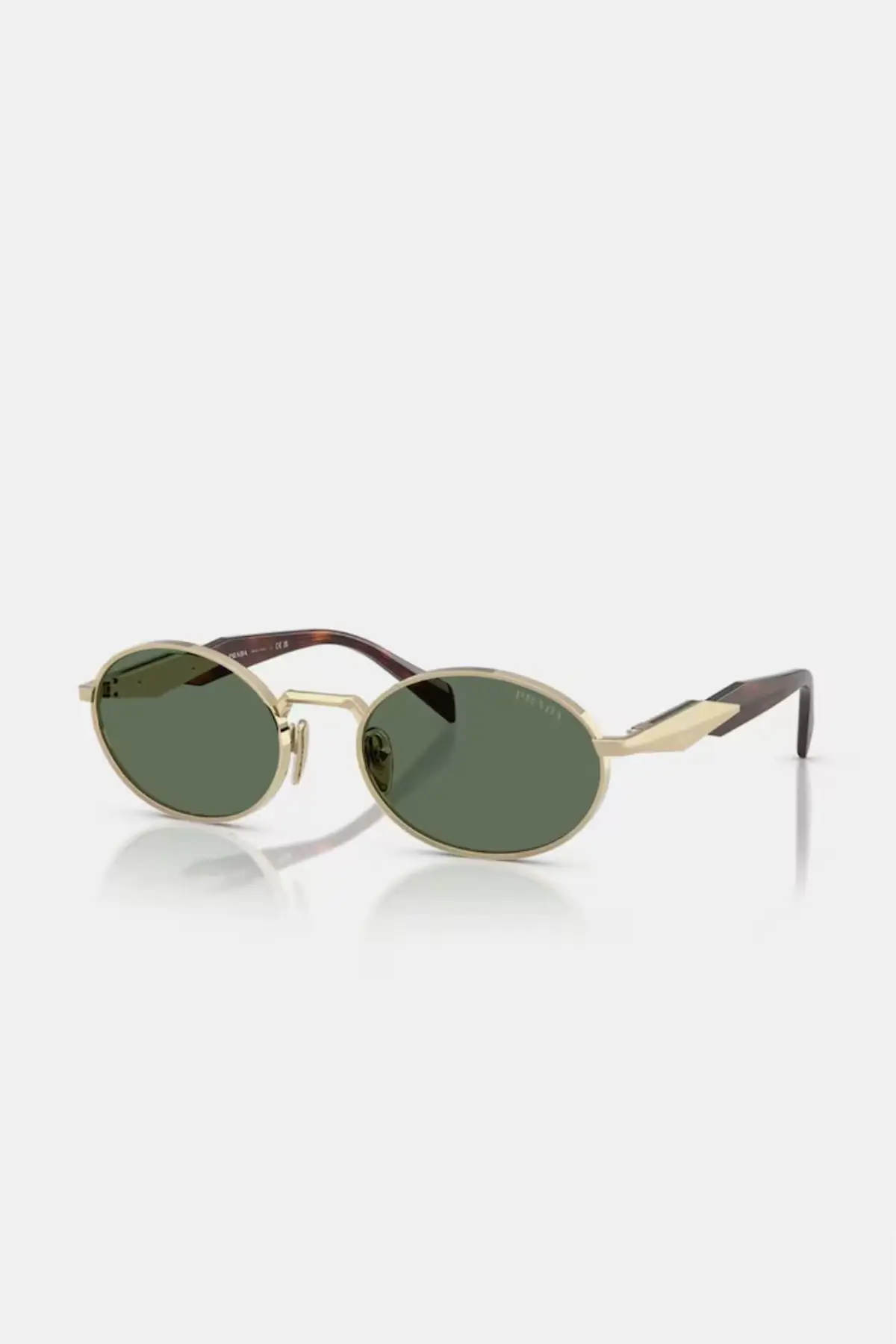 Gafas de sol de mujer ovaladas metalicas en verde