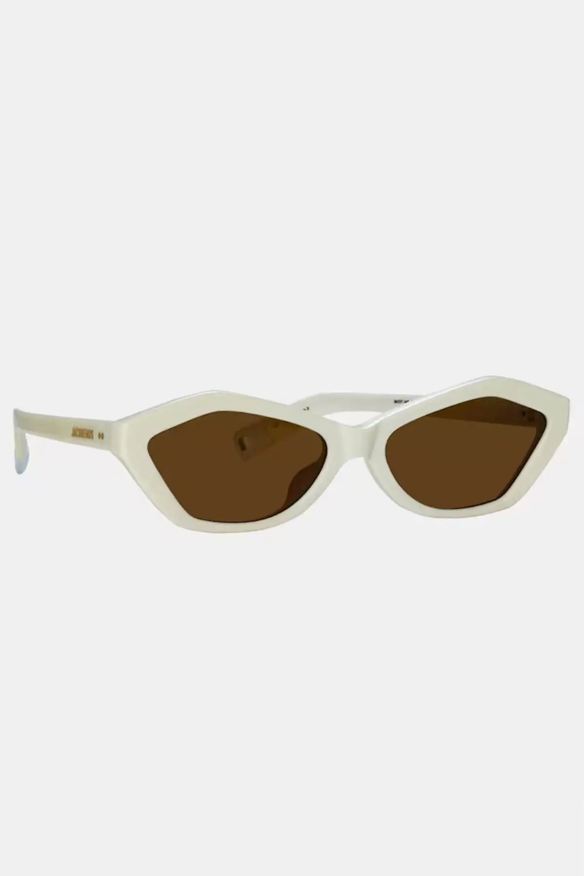 Gafas de sol unisex geometrica en acetato en blanco