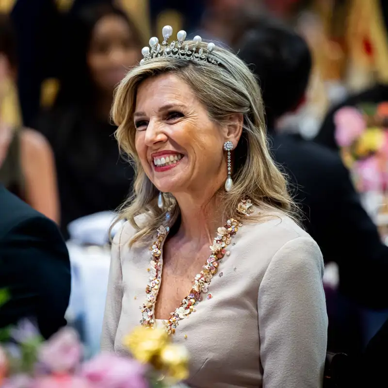 Máxima de Holanda sorprende con su último y sofisticado look de gala y una tiara llena de historia
