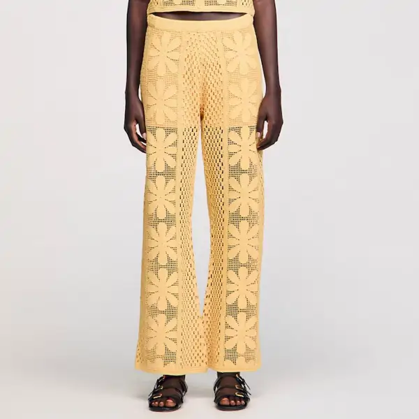 Pantalón de mujer de ganchillo de Sandro