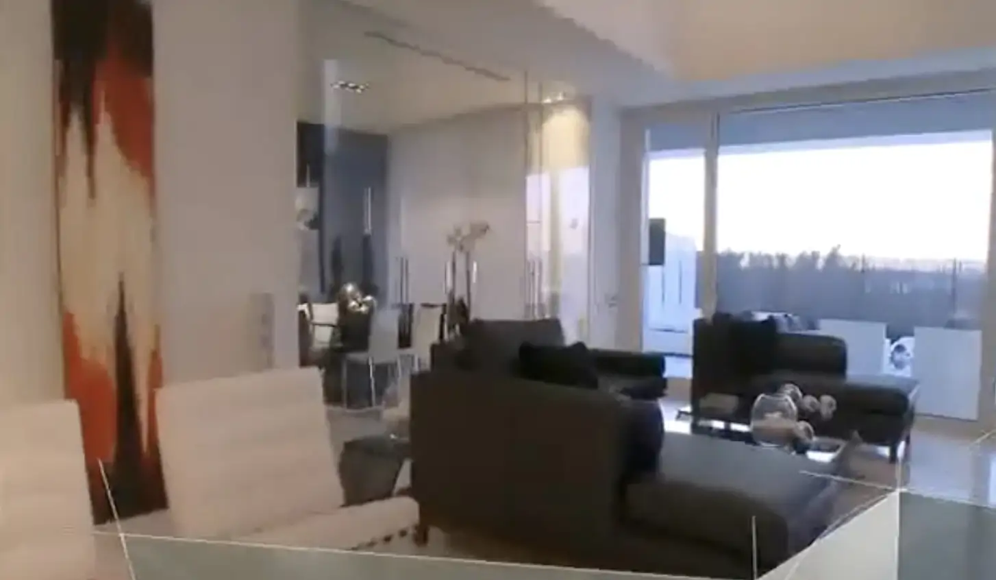 Un salón donde el negro es el protagonista...