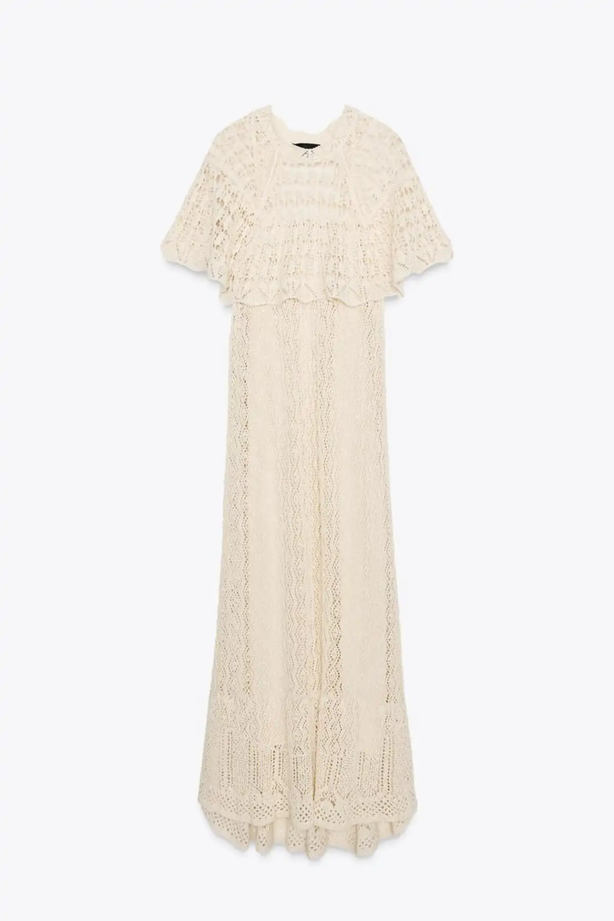 Vestido de crochet.