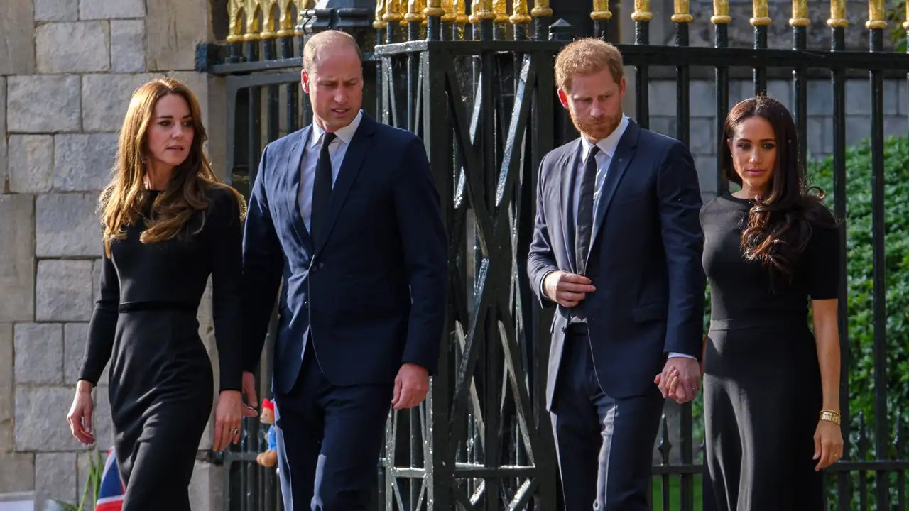 Guillermo, Kate Middleton, Harry y Meghan Markle