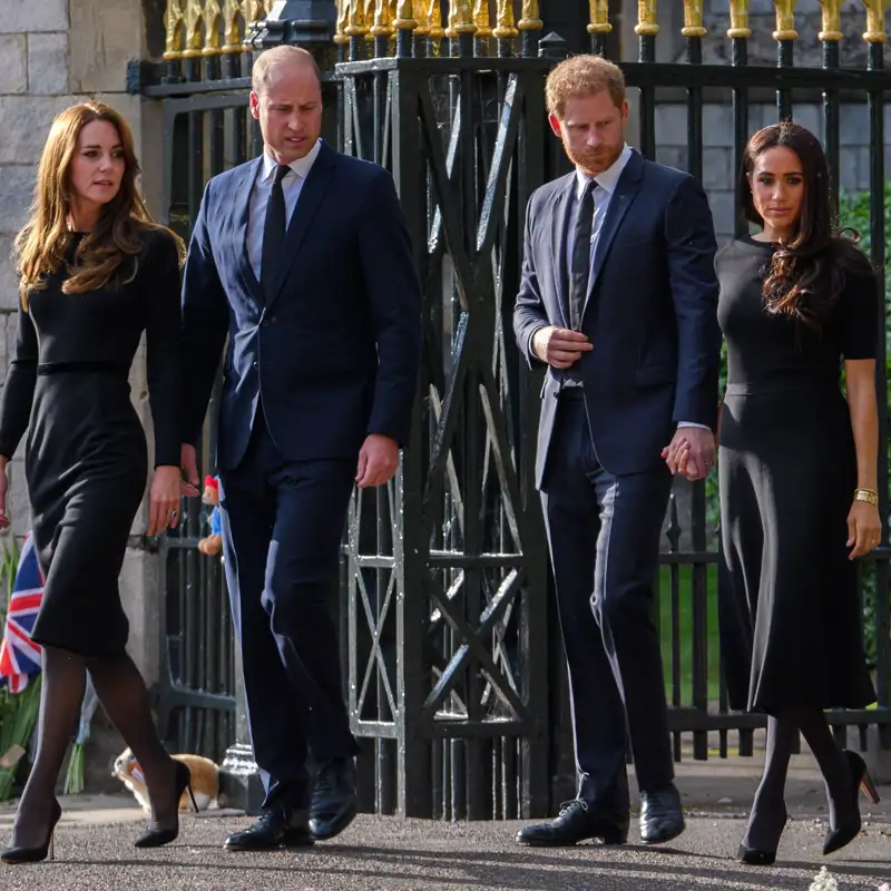 Guillermo, Kate Middleton, Harry y Meghan Markle