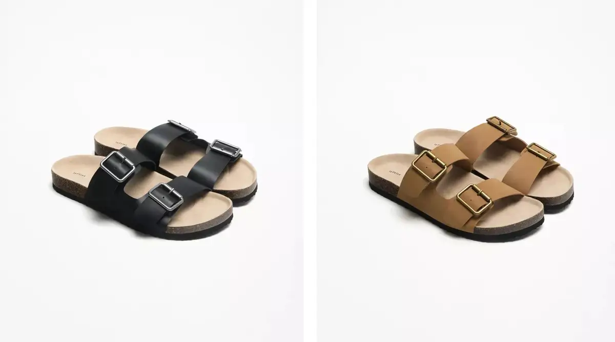 Sandalias tipo Birkenstock.