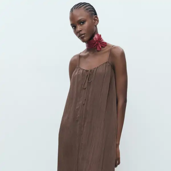 Vestido marrón chocolate