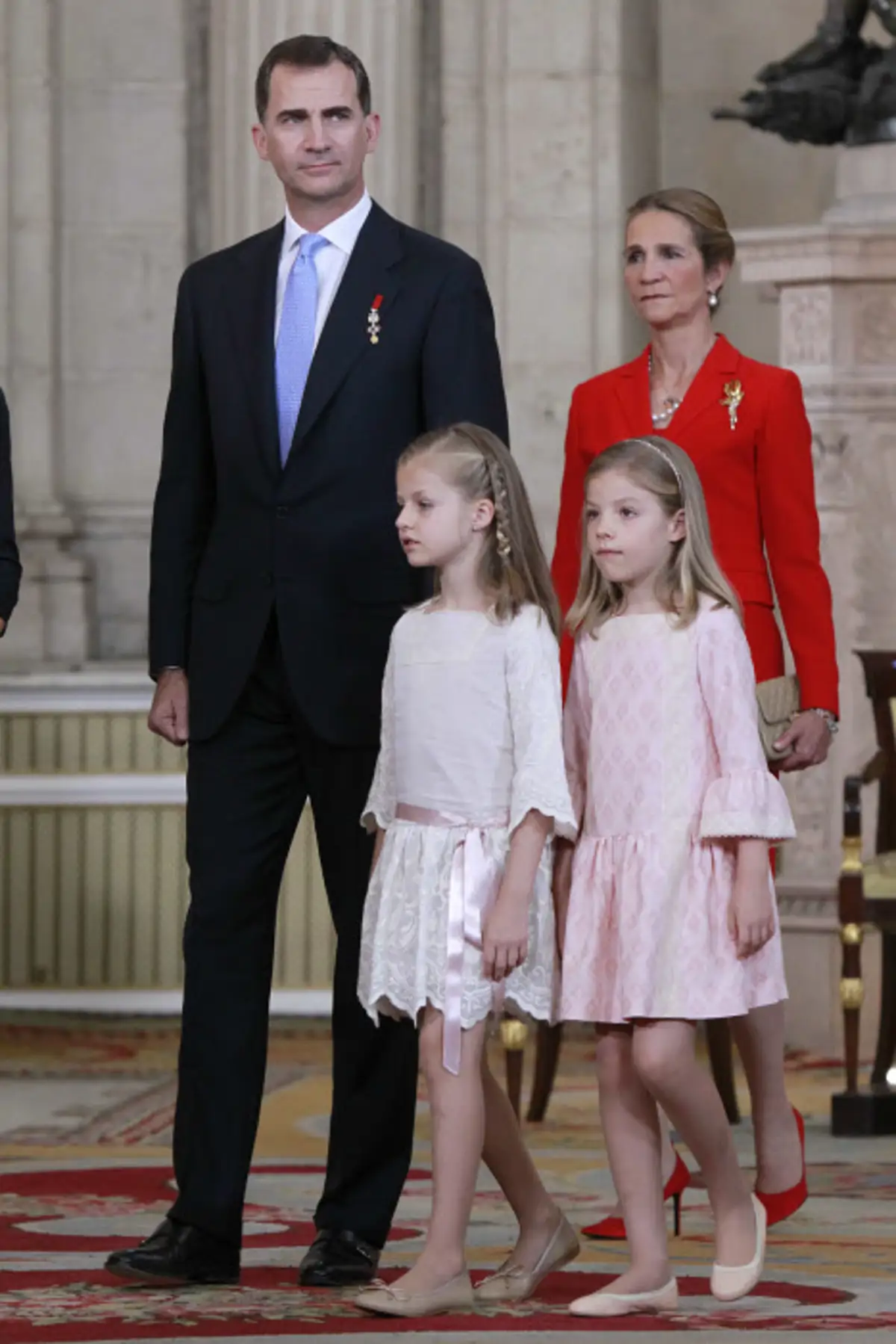 Felipe, Elena, Leonor y Sofía