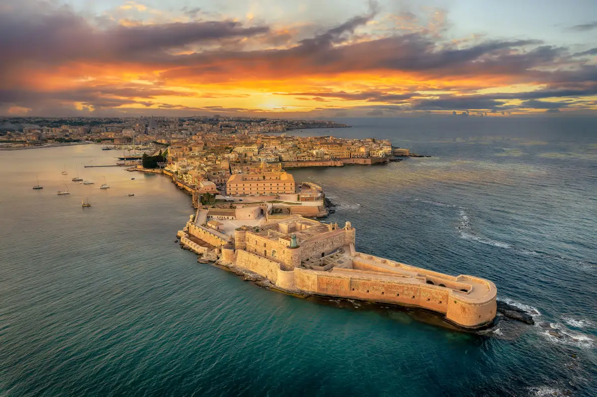 Vista aérea desde Siracusa