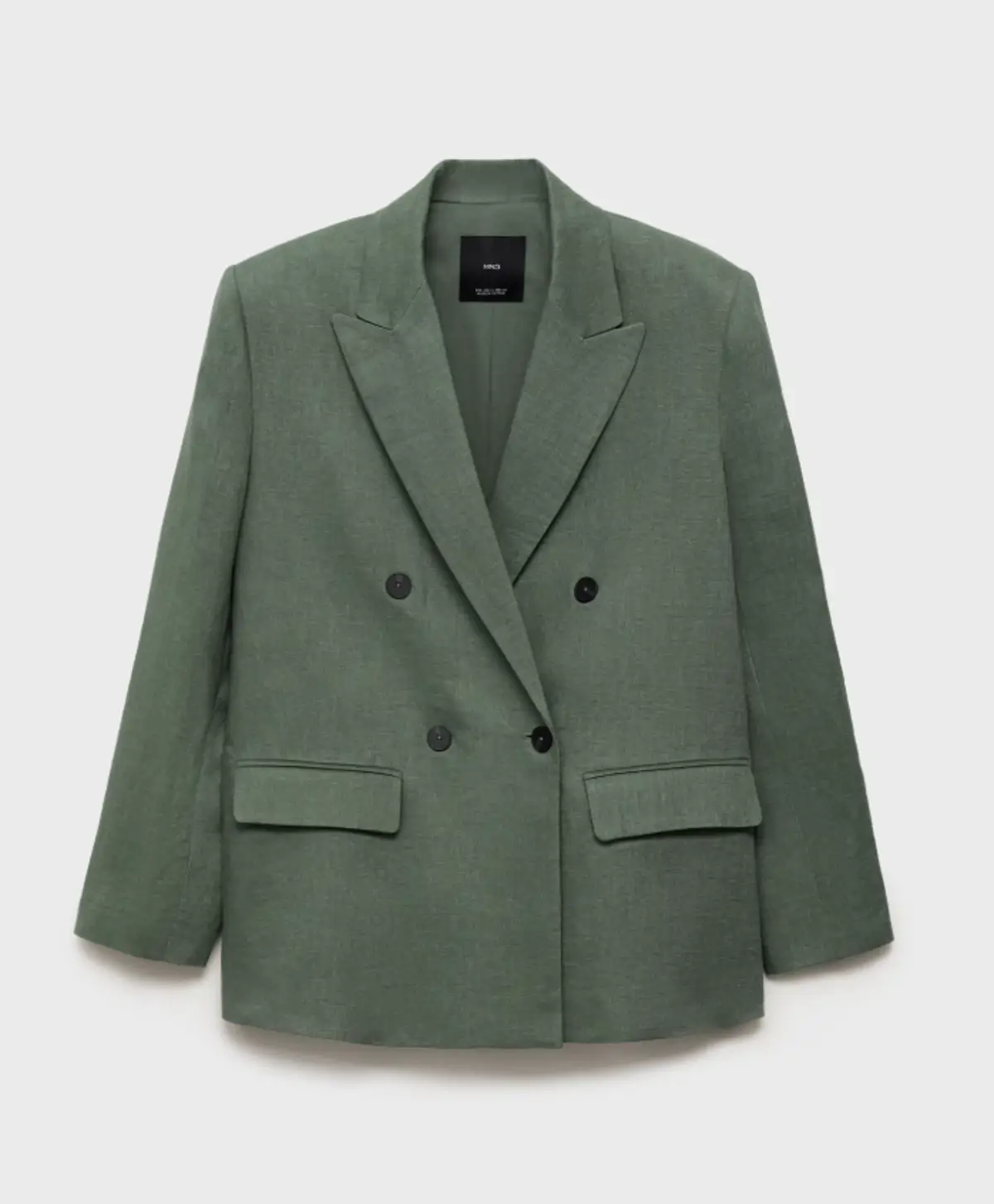Blazer lino verde Mango