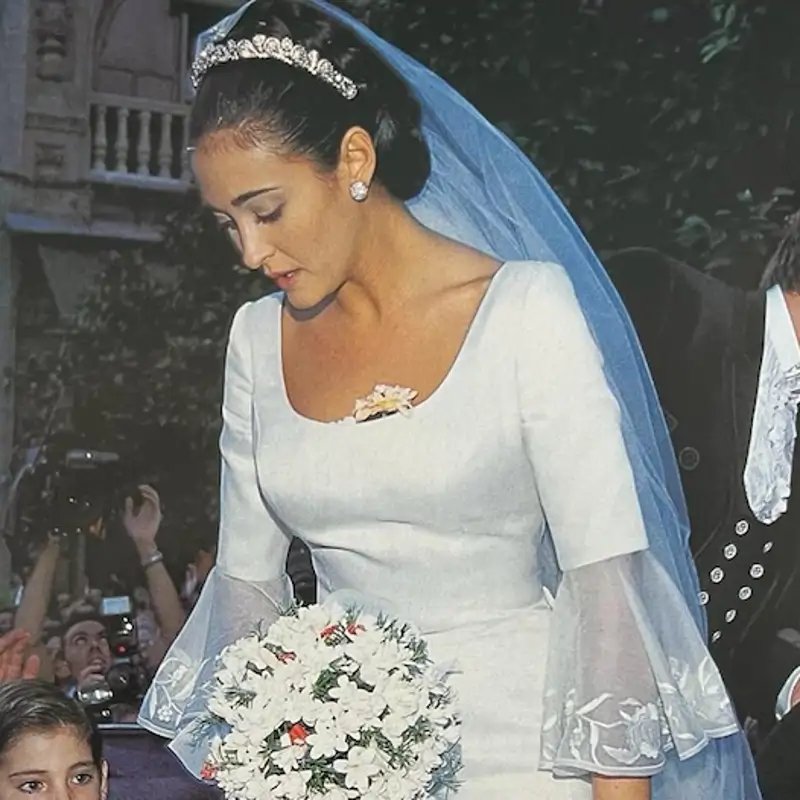 Vicky Martín Berrocal, en el día de su boda: "Levé prestado los pendientes de brillantes de mi madre"