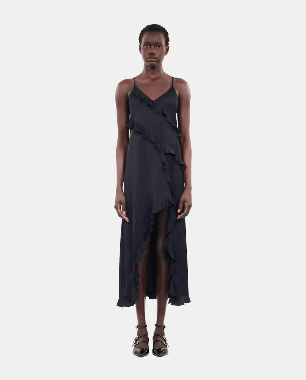 Vestido lencero lujo Stradivarius parece Massimo Dutti