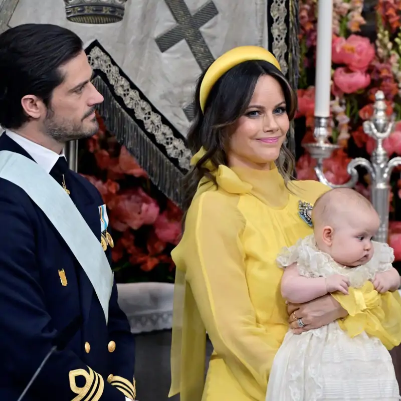 Carlos Felipe y Sofía con Inés